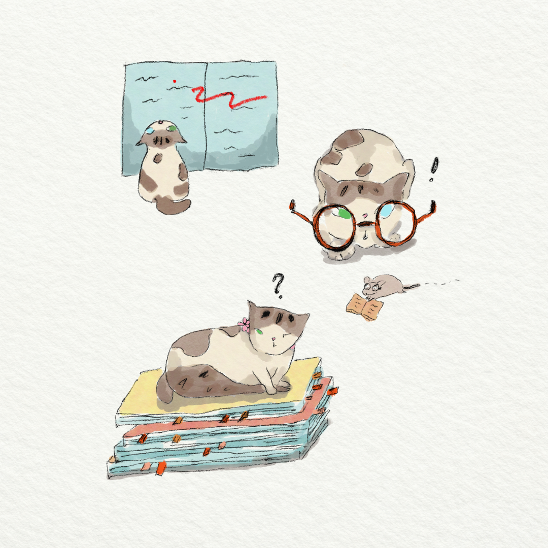Blossom the curious cat: Sticker Sheet