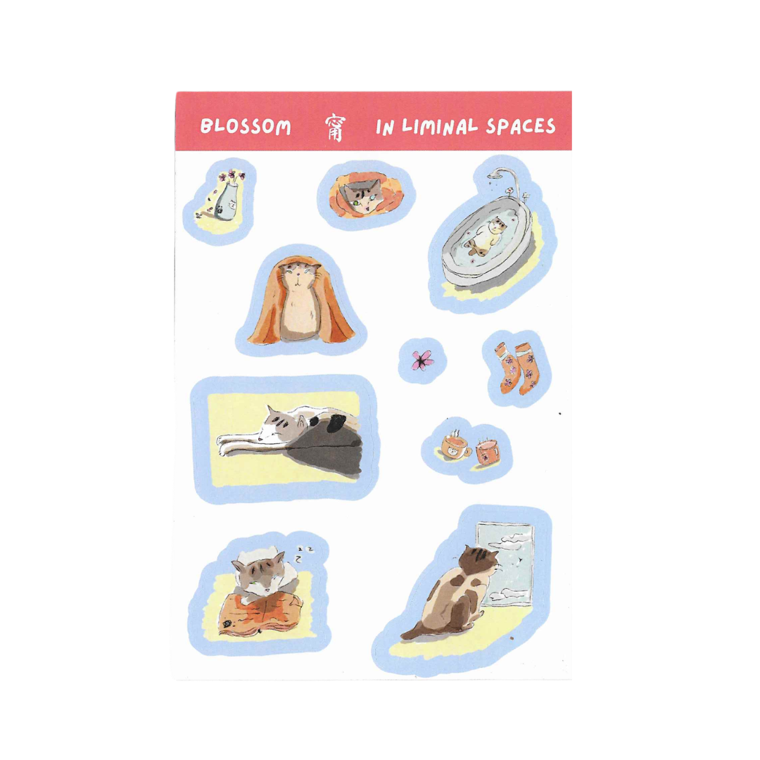 Blossom in liminal spaces: Sticker Sheet